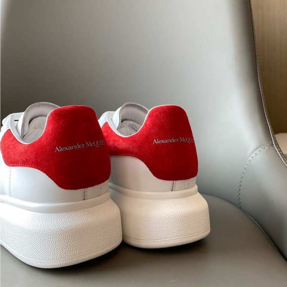 Alexander McQueen White and Red Sneakers - Picture 3 of 5